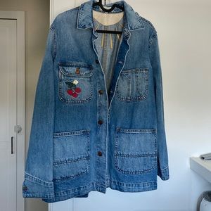 Madewell Denim Chore Coat Strawberry Jacket M